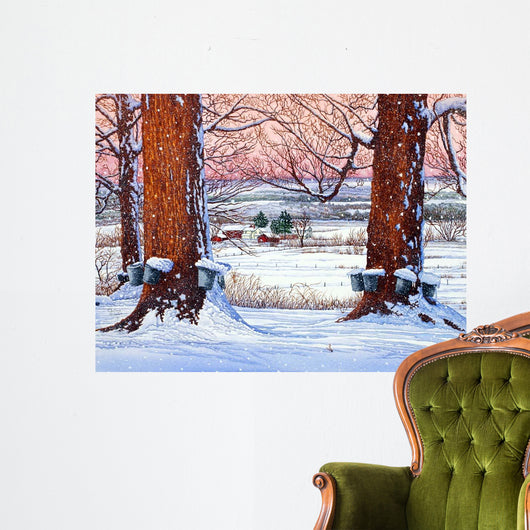 Buckets Snow Wall Decal