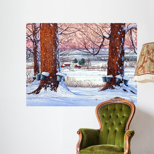 Buckets Snow Wall Decal