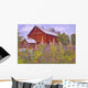 Hollyhock Garden Wall Decal