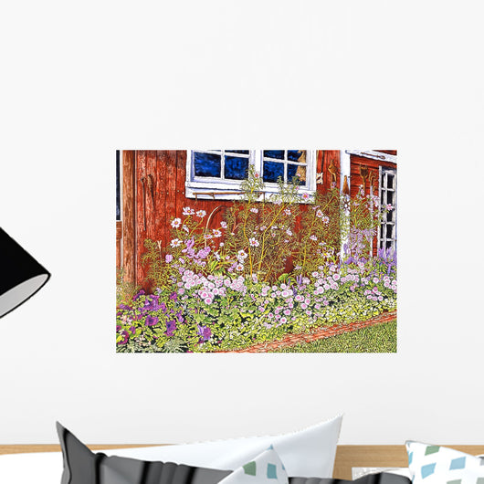 Antiques and Flowers Wall Decal