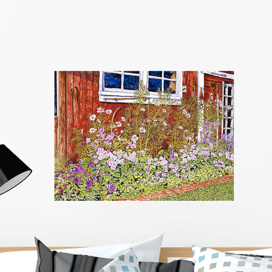 Antiques and Flowers Wall Decal
