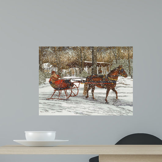 Angela's Sleigh Ride Wall Decal