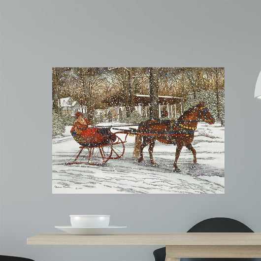 Angela's Sleigh Ride Wall Decal