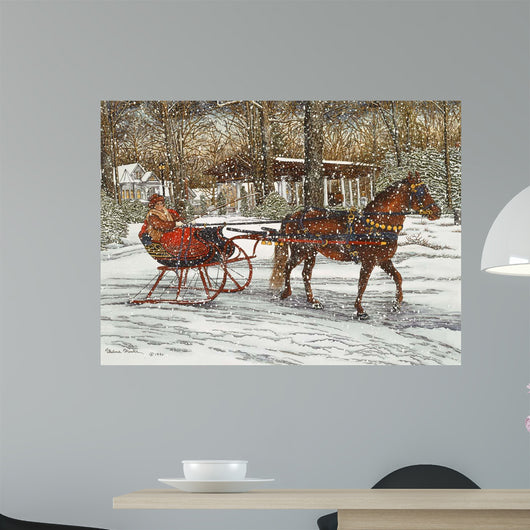 Angela's Sleigh Ride Wall Decal