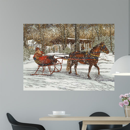 Angela's Sleigh Ride Wall Decal
