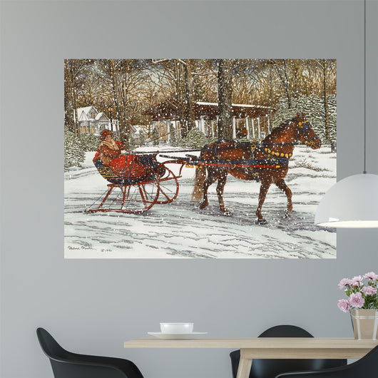 Angela's Sleigh Ride Wall Decal