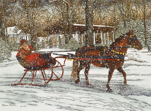 Angela's Sleigh Ride Wall Decal
