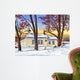 Cardinals Watching over Schoolhouse Wall Decal