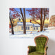 Cardinals Watching over Schoolhouse Wall Decal