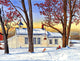Cardinals Watching over Schoolhouse Wall Decal