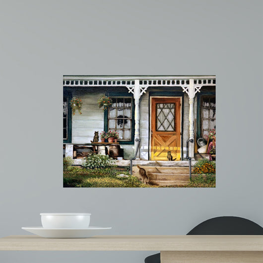 Cat Porch Wall Decal