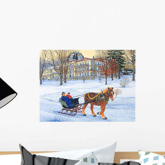 Chautauqua One Horse Sleigh Wall Decal