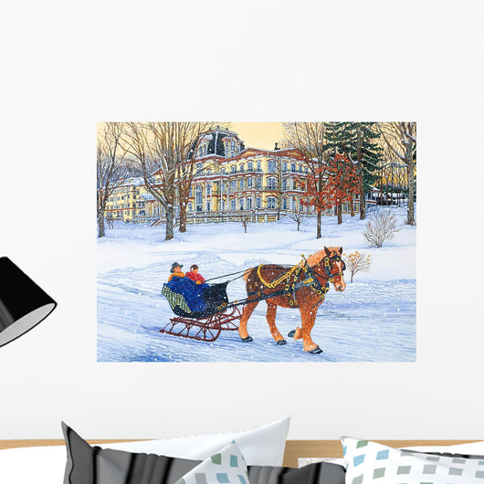 Chautauqua One Horse Sleigh Wall Decal