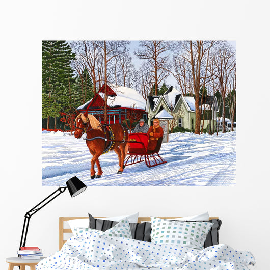 Chautauqua Sleigh Ride 05 Wall Decal