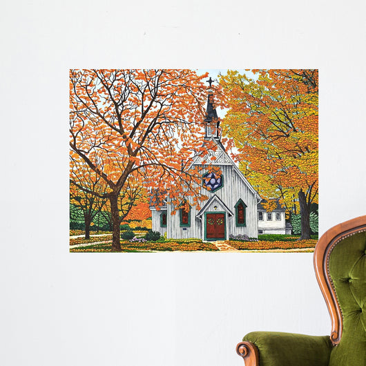 Country Church Western Ny Wall Decal