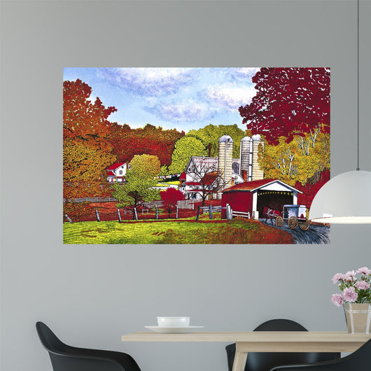 Covered Bridge and Buggy Wall Decal