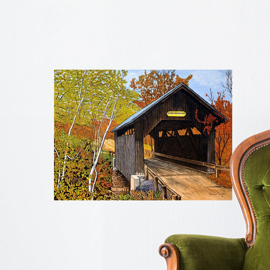Covered Bridge Waterbury Vt Wall Decal