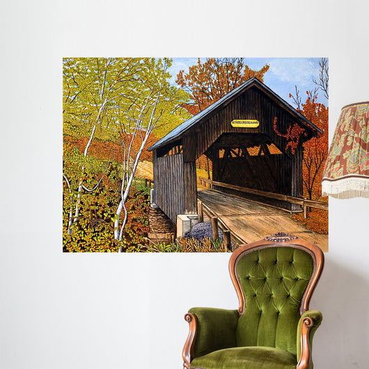 Covered Bridge Waterbury Vt Wall Decal