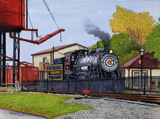 Engine 90 Water Tower Wall Decal