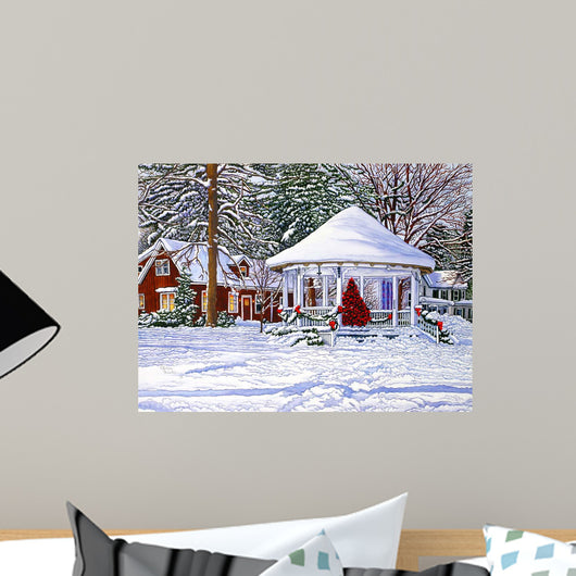 Gazebo Ellicottville Winter Wall Decal