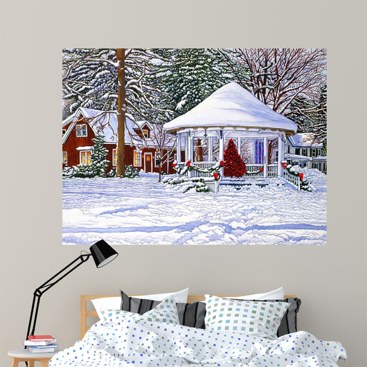 Gazebo Ellicottville Winter Wall Decal