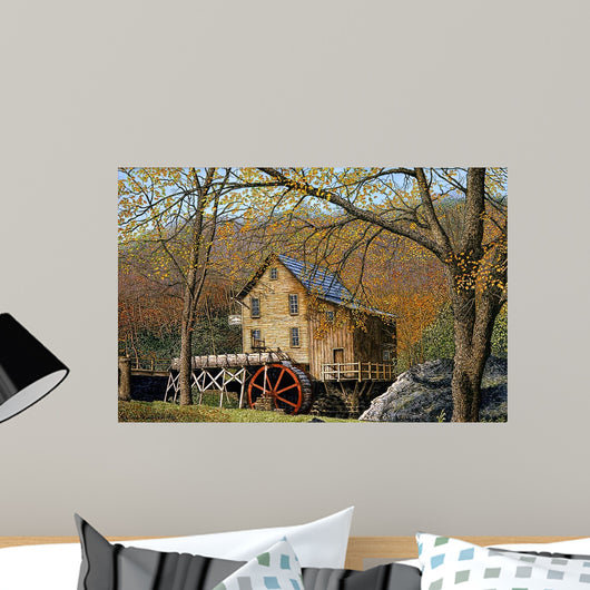 Glade Creek Grist Mill Wall Decal Design 2