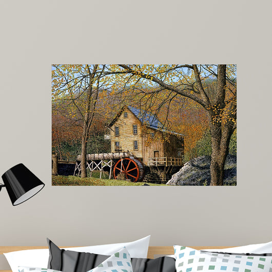Glade Creek Grist Mill Wall Decal Design 2