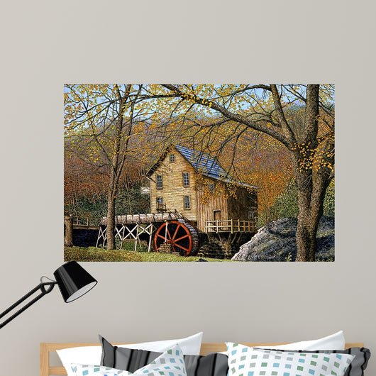 Glade Creek Grist Mill Wall Decal Design 2