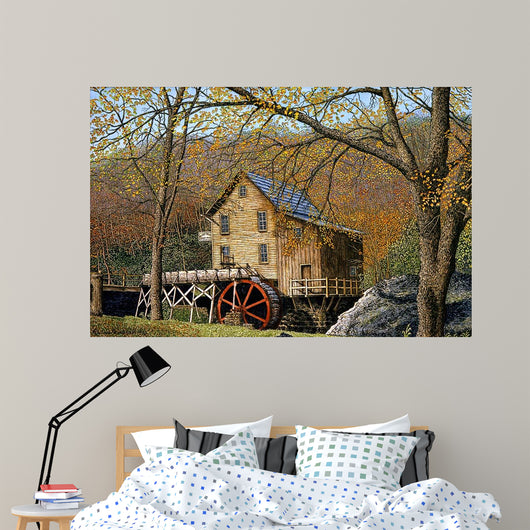 Glade Creek Grist Mill Wall Decal Design 2