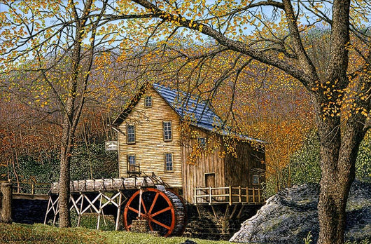 Glade Creek Grist Mill Wall Decal Design 2