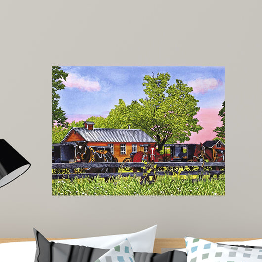 Horses Schoolyard Leon Ny Wall Decal