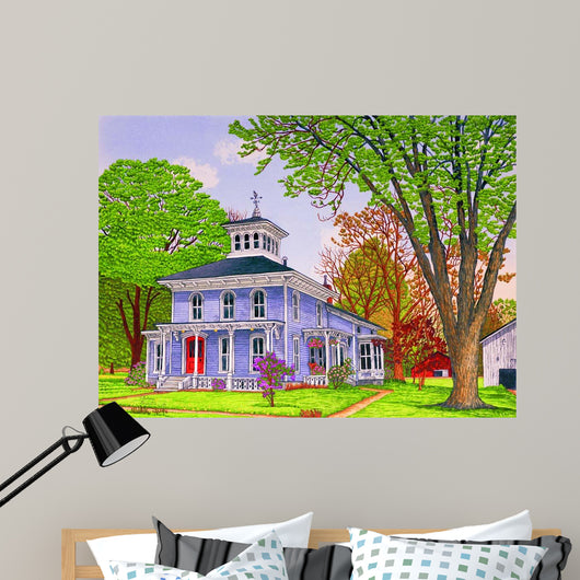 House Red Door Yorkshire Wall Decal