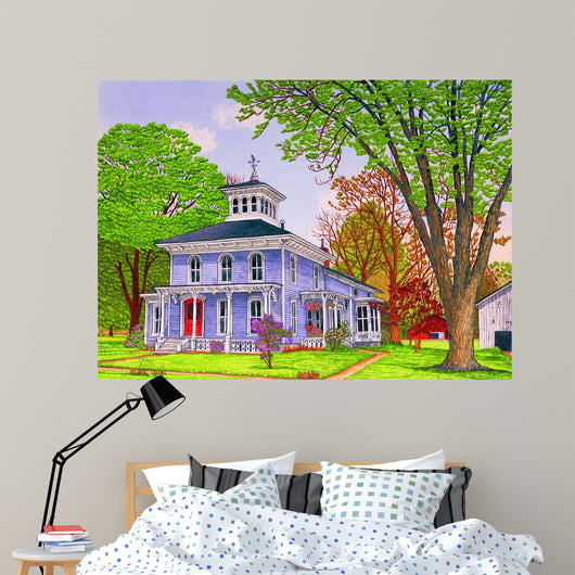 House Red Door Yorkshire Wall Decal