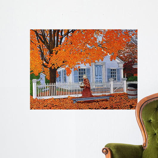 Lady with Basket Mumford Wall Decal