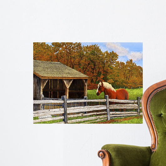 Old Horse Shed Mumford Wall Decal