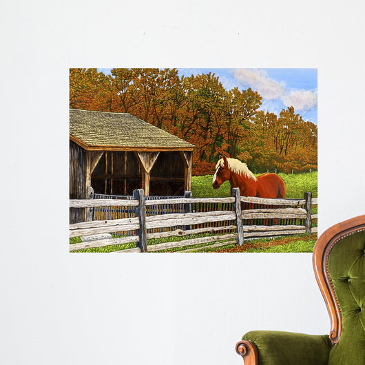 Old Horse Shed Mumford Wall Decal