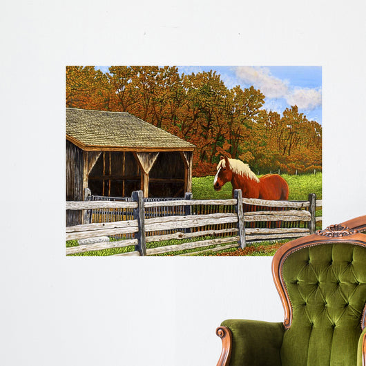Old Horse Shed Mumford Wall Decal