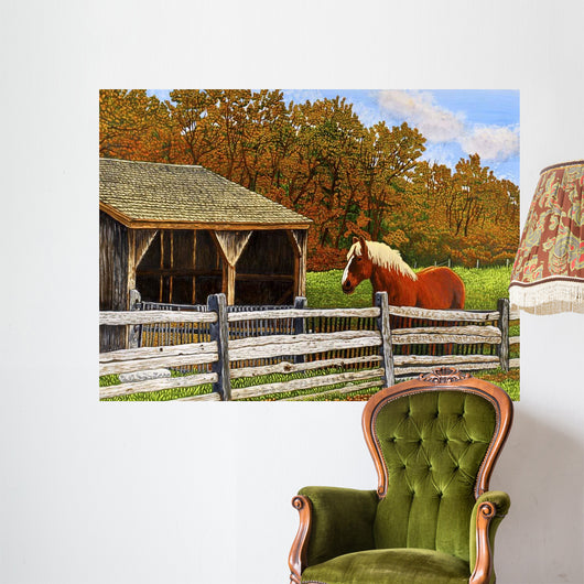 Old Horse Shed Mumford Wall Decal
