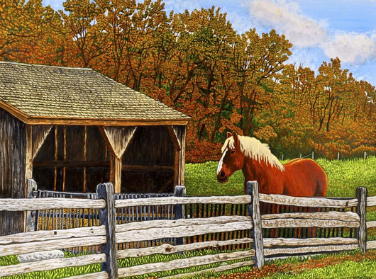 Old Horse Shed Mumford Wall Decal