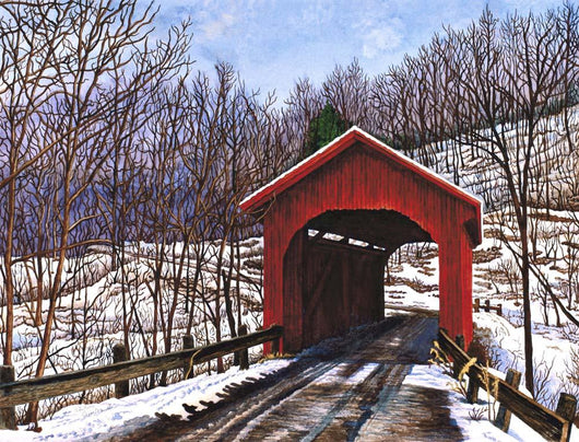 Old Red Bridge Vermont Wall Decal