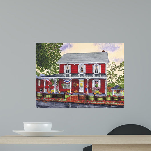 Old Village Shop Bird-in-hand Wall Decal