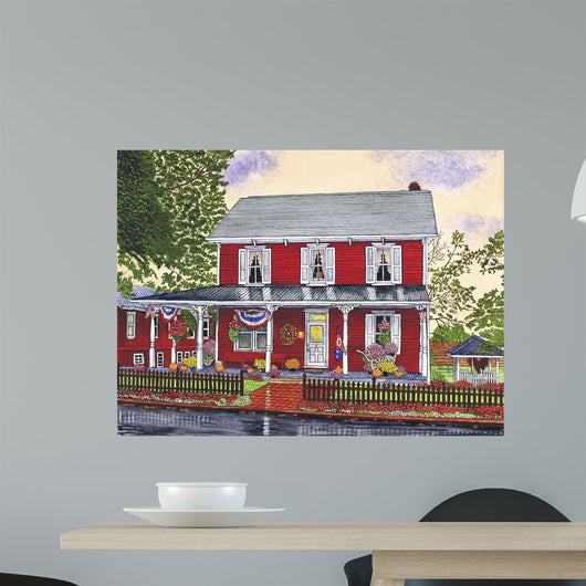 Old Village Shop Bird-in-hand Wall Decal