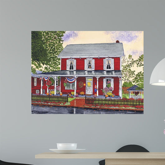 Old Village Shop Bird-in-hand Wall Decal
