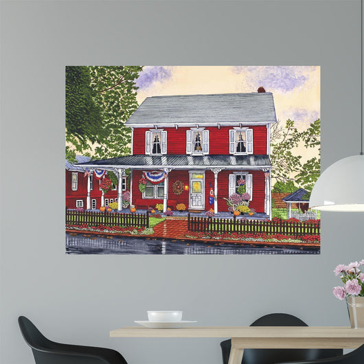 Old Village Shop Bird-in-hand Wall Decal