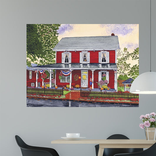 Old Village Shop Bird-in-hand Wall Decal