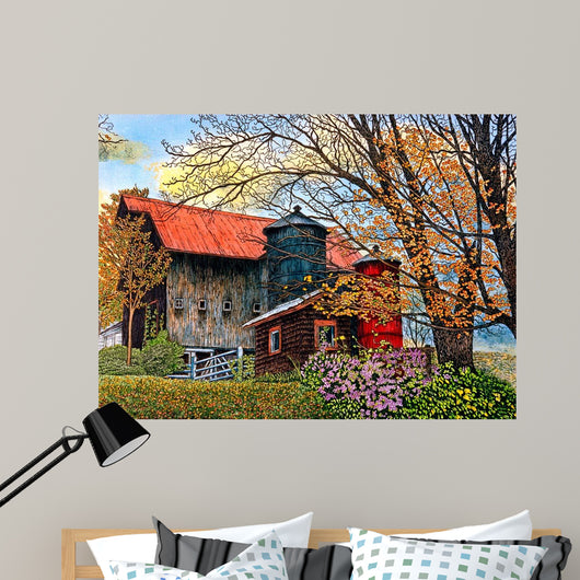 Pin Head Silos Vermont Wall Decal