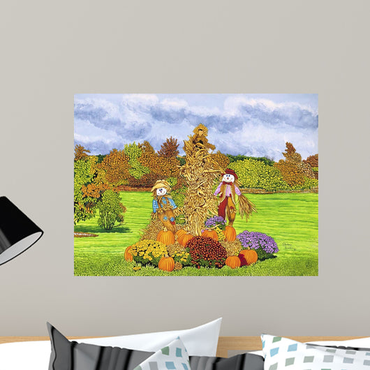 Pumpkins and Scarecrows Eden Wall Decal