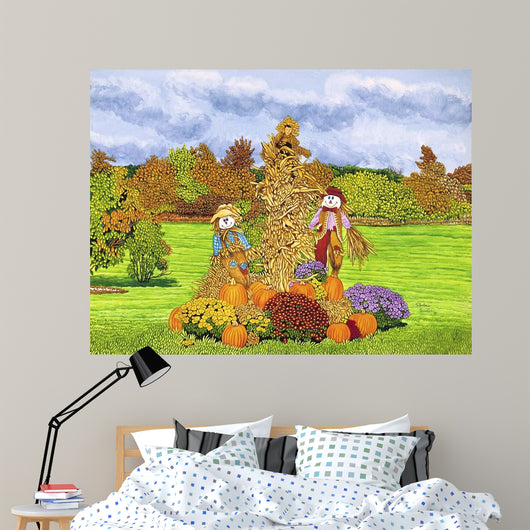 Pumpkins and Scarecrows Eden Wall Decal