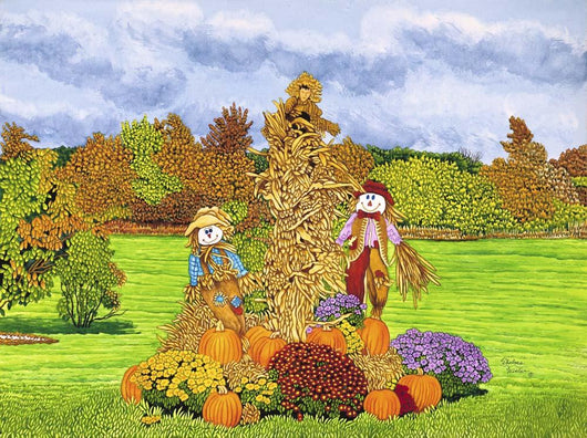 Pumpkins and Scarecrows Eden Wall Decal