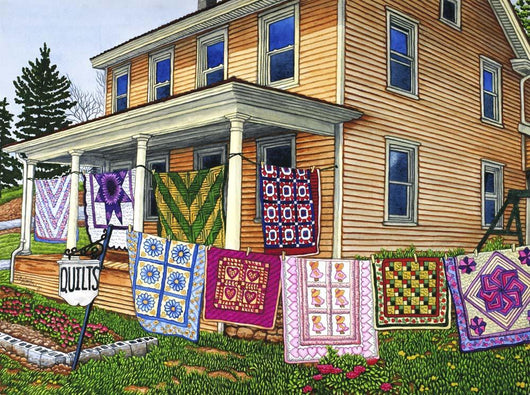 Quilts Nine Line Lancaster Wall Decal